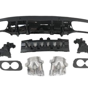 Difusor Trasero Mercedes Clase C W205 Coupe 2019+ Look E53 ABS