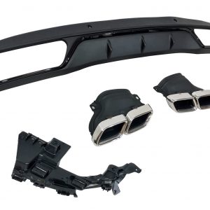 Difusor Trasero Mercedes Clase C W205 2014-2018 4P / SW Look C63 ABS