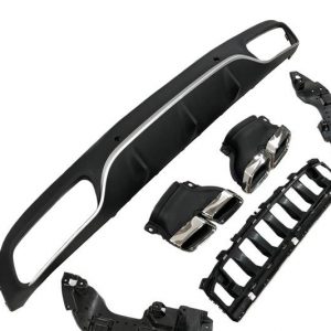 Difusor Trasero Mercedes Clase C W205 2014-2018 Coupe Look AMG C63 ABS