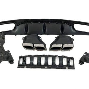 Difusor Trasero Mercedes Clase C W205 2014-2018 Coupe Look AMG C63 ABS