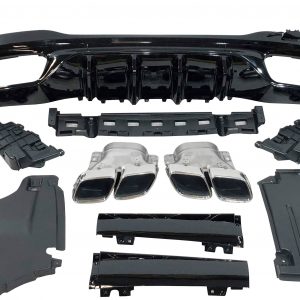 Difusor Trasero Mercedes Clase C W206 Sedan / SW Look C63