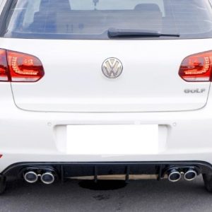 Difusor Trasero Volkswagen Golf 6 look Golf 7.5 R Negro Brillante