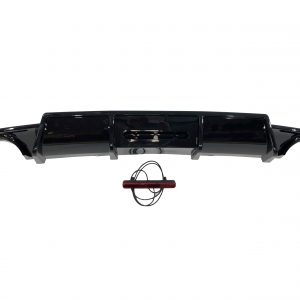 Difusor Trasero Volkswagen Golf 7.5 Look TCR Negro Brillante Red Light