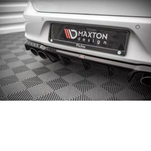 Difusor DTM Look Maxton Design V.1 VW Golf 7 R y R-Line negro brillante