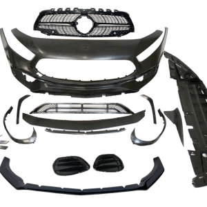 Paragolpes Delantero Mercedes Clase A W177 / V177 2018-2023 look A45 S Diamond II Spoiler delantero