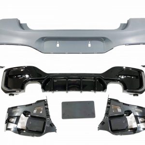 Paragolpes Trasero BMW F20 /F21 LCI 15-18 Look Performance 2 Salidas doble Brillante Negro