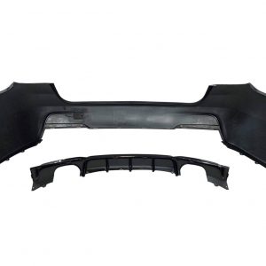 Paragolpes Trasero BMW F31 Look M Performance 2 Salidas doble Brillante Negro