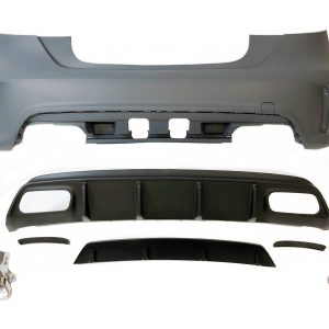 Paragolpes Trasero Mercedes clase A W176 2012-2018 A45 Look AMG Sensores