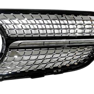 Parrilla Mercedes GLC X253 2015-2019 Diamond Full Black Con Cámara