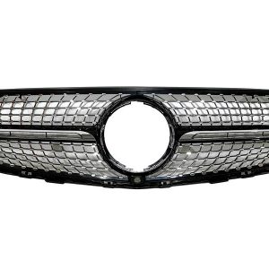 Parrilla Mercedes GLC X253 2015-2019 Diamond Full Black Con Cámara