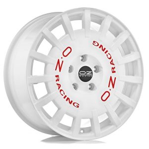Llantas OZ Rally racing Race White Red Lettering