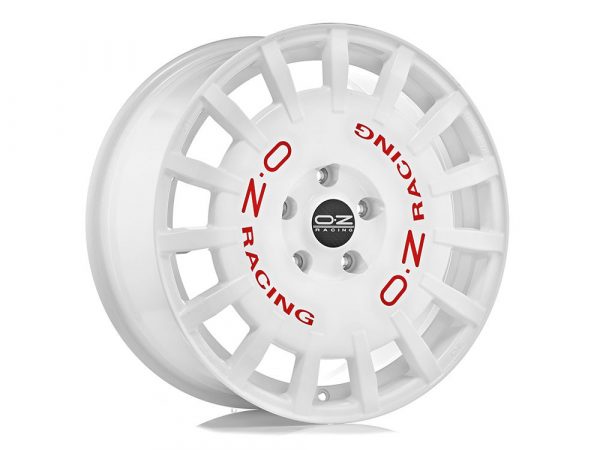 Llantas OZ Rally racing Race White Red Lettering